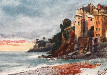 Aan de kust, Sori (kleurenlitho)