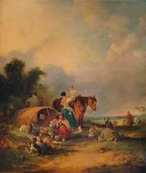 Een zigeunerkamp