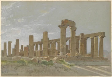 Girgenti, de tempel van Juno Lacinia in Agrigentum