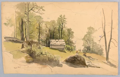Studie voor landschap, Hasliberg, Zwitserland