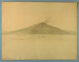 Studie van de Vesuvius vanuit Sorrento, Italië