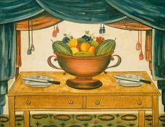 Fruitschaal, ca. 1830 (olieverf op doek)
