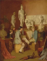 Interieur van een Academie: De Critici
