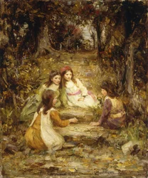 Kinderen in een Boomgaard