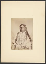 Kiowa dapper in oorlogskleding [waarschijnlijk Koi-khan-hole]