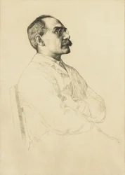 Portret van Rudyard Kipling 1865-1936