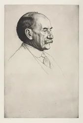 Thomas Hardy, naar rechts kijkend