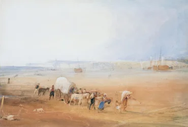 Strandscène aan de zuidkust