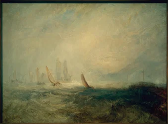 Vissersboten brengen een gehandicapt schip naar Port Ruysdael