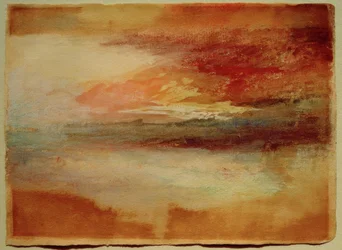 Zonsondergang aan de kust bij Margate (?)