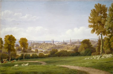 Uitzicht op Oxford vanuit Headington, c1803-1804