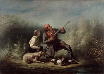 Op de vleugel, ca.1850 (olieverf op doek)
