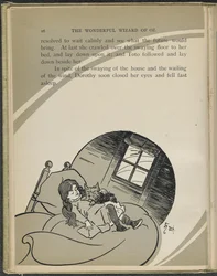 Illustratie uit "De wonderbaarlijke tovenaar van Oz" door Lyman Frank Baum