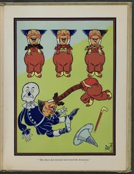 Illustratie uit "De wonderbaarlijke tovenaar van Oz" door Lyman Frank Baum