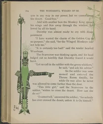 Illustratie uit "De wonderbaarlijke tovenaar van Oz" door Lyman Frank Baum