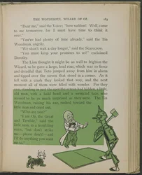 Illustratie uit "De wonderbaarlijke tovenaar van Oz" door Lyman Frank Baum