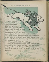 Illustratie uit "De wonderbaarlijke tovenaar van Oz" door Lyman Frank Baum