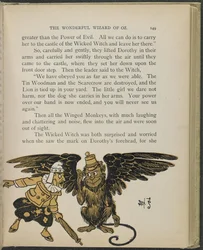 Illustratie uit "De wonderbaarlijke tovenaar van Oz" door Lyman Frank Baum