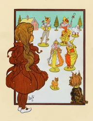 Illustratie van "De tovenaar van Oz" door Lyman Frank Baum (1856-1919) door William Wallace Denslow (1856-1915)