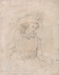 Portretstudie van mevrouw George Morland