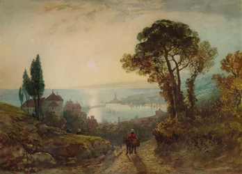 Uitzicht over een haven, ca. 1859, 1938