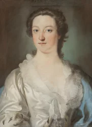 Portret van een dame (pasteltekening)