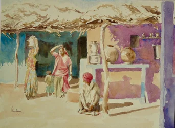 Brahmin dorpsinterieur (2)
