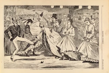 Een Parijs bal--Dansen in de Mabille, Parijs, uit Harper