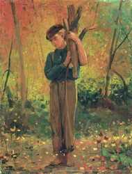 Jongen met houtblokken, 1873