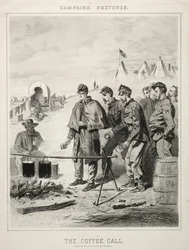 Campagneschetsen: De koffieoproep, 1863