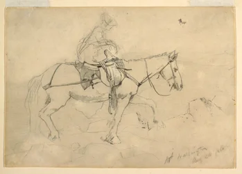 Tekening, Studie voor "ruiterpad, White Mountains", 24 augustus 1868