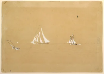 Tekening, Twee schoeners, 1880