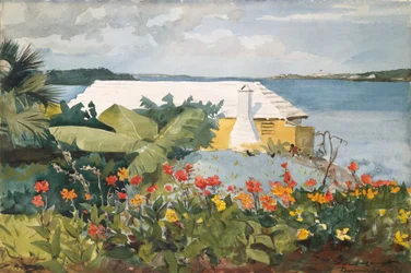 Bloementuin en bungalow, Bermuda