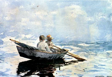 Roeien met de boot, 1880