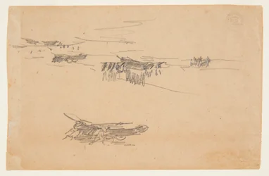 Schetsen van Dories op Wagens