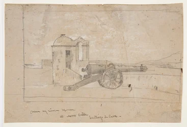 Studie voor "Schijnwerper, Haveningang, Santiago de Cuba"