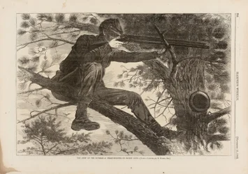 Het Leger van de Potomac, Een Scherpschutter op Wacht, gepubliceerd in Harper