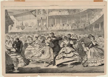 Het Grote Russische Bal in de Muziekacademie, 5 november 1863, uit Harper