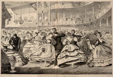 Het grote Russische bal in de Muziekacademie, 5 november 1863, uit Harper