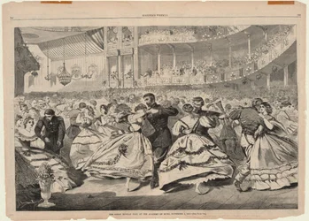 Het grote Russische bal in de Academy of Music, 5 november 1863, uit Harper