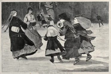 Winter - Een schaatsscène, 1868