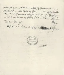 Wolfgang Amadeus Mozart (1756-1791) Oostenrijkse componist. Eigenhandige brief aan zijn vrouw Constanze