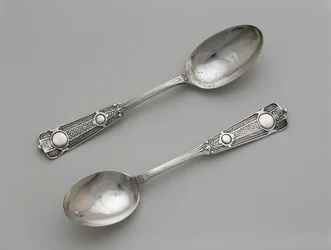 Paar theelepels, ca. 1860-1871