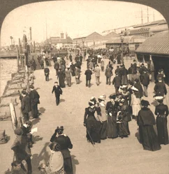 De Oceaan Stoomschip Aanlegplaats, Liverpool, Engeland, 1901