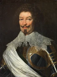 Portret van Charles de Lorraine, vierde hertog van Guise in harnas