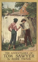 Omslag voor De Avonturen van Tom Sawyer door Mark Twain