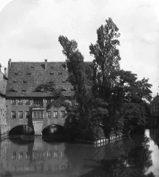 Heilig Geest Ziekenhuis, Neurenberg, Beieren, Duitsland, ca. 1900