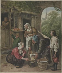 De melkverkoopster