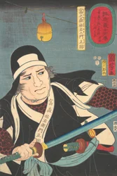 Portret van Tominomori Sukeyemon Masakata, 1852
