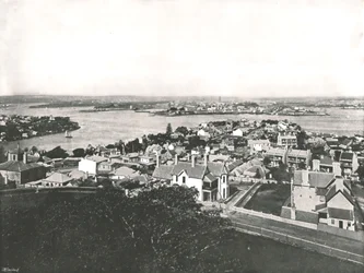 Uitzicht vanaf de noordkust, Sydney, Australië, 1895